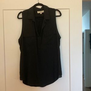 Loft XXL Black Sleeveless Blouse